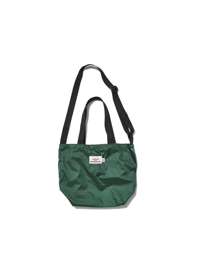 Mini Packable Tote / Forest Green x Black