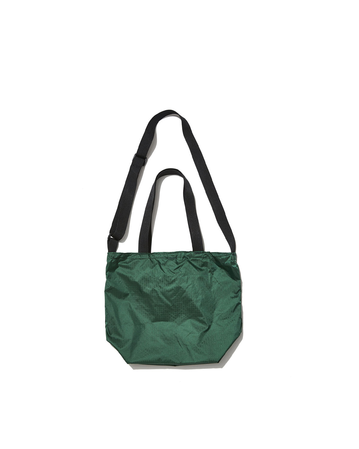 Mini Packable Tote / Forest Green x Black