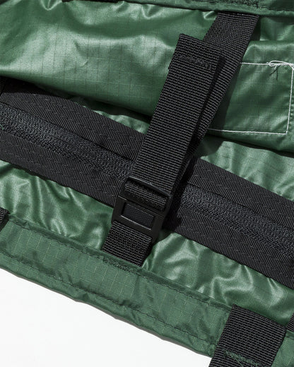 Mini Packable Tote / Forest Green x Black