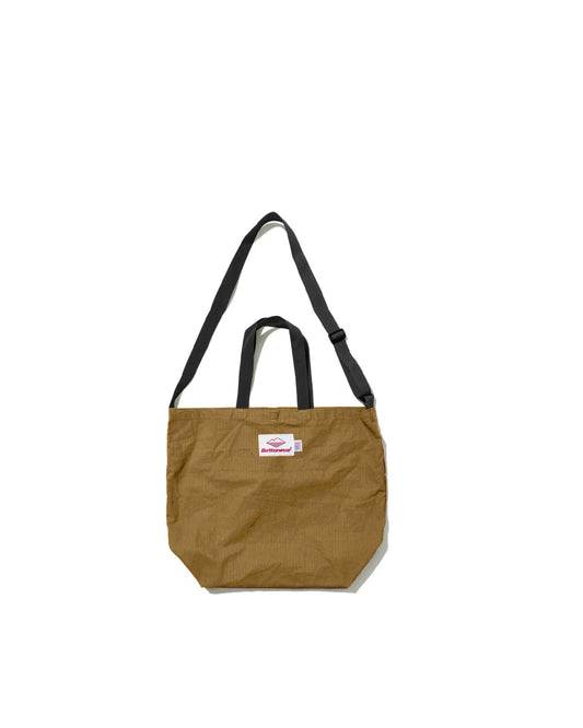 Mini Packable Tote / Tan x Black