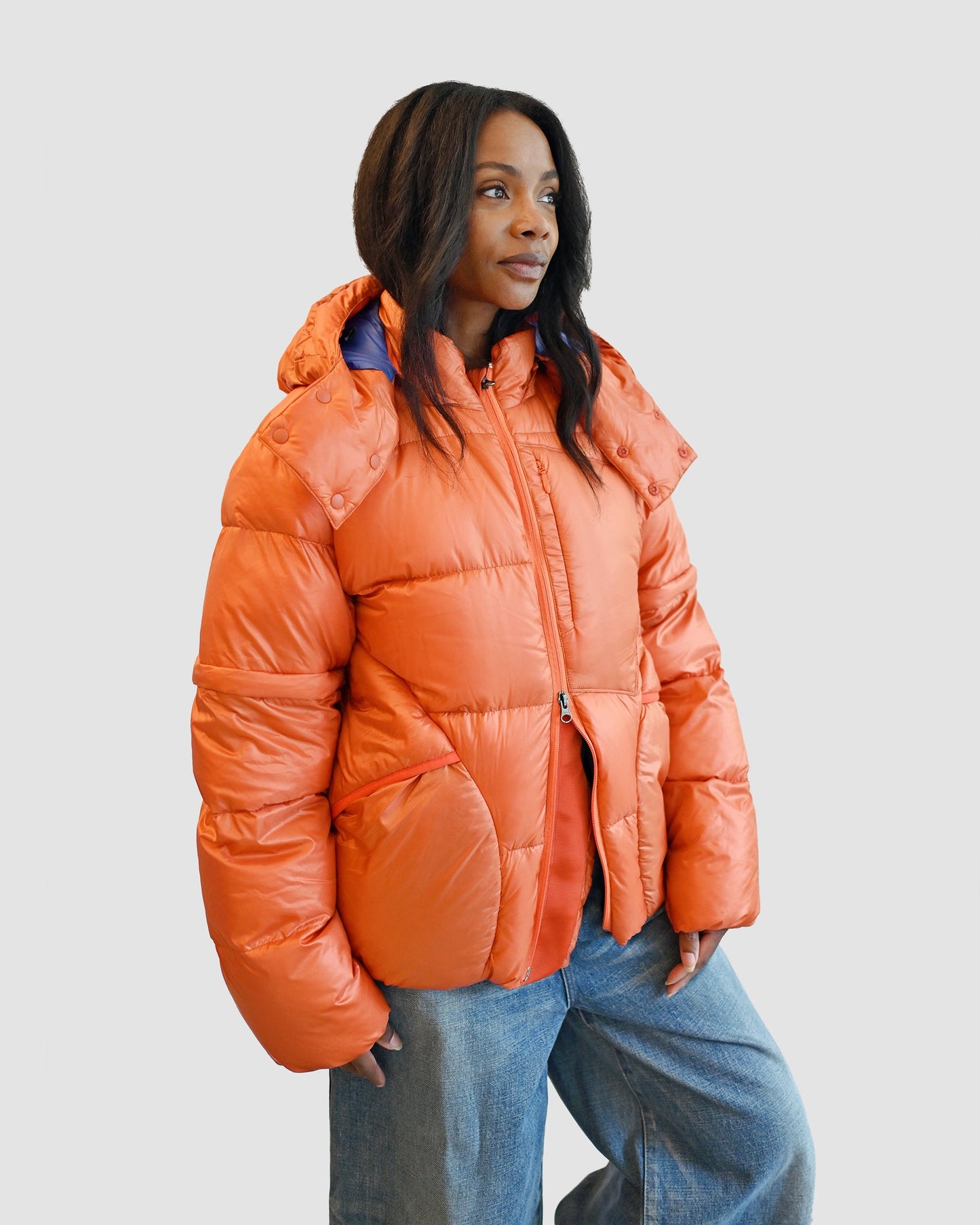 Battenwear x Nanga Eitherway Down Jacket / Orange x Blue