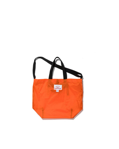 Mini Packable Tote / Orange x Black