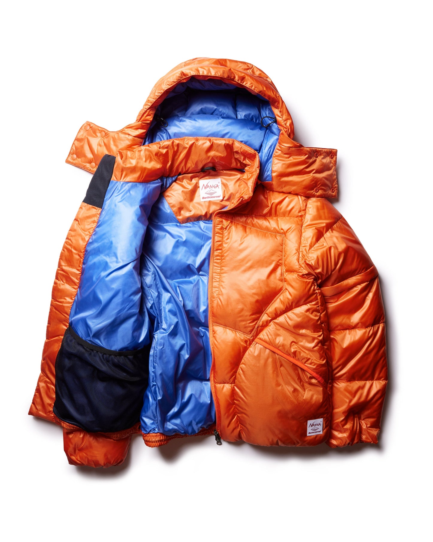 Battenwear x Nanga Eitherway Down Jacket / Orange x Blue