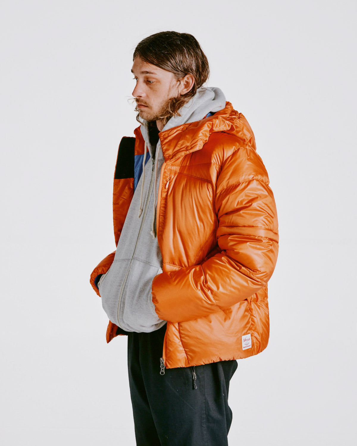 Battenwear x Nanga Eitherway Down Jacket / Orange x Blue