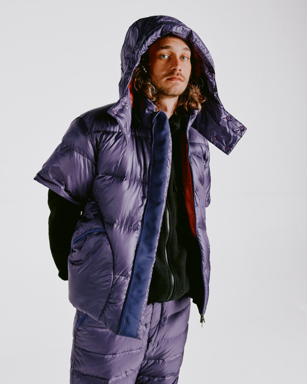 Battenwear x Nanga Eitherway Down Jacket / Purple x Red